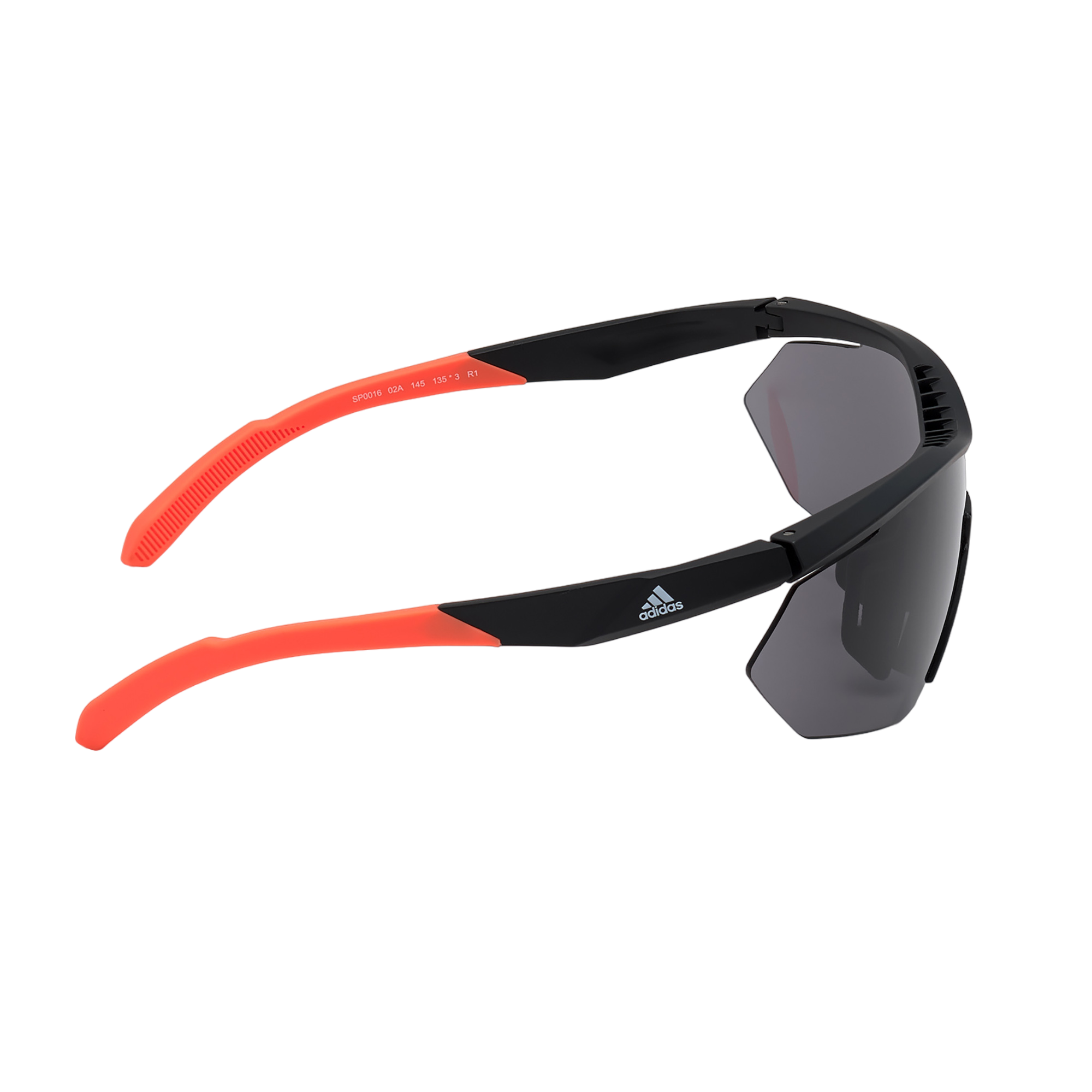 Injected Sport Semi-Rimless Shield Sunglasses w/ Matte Black Lens