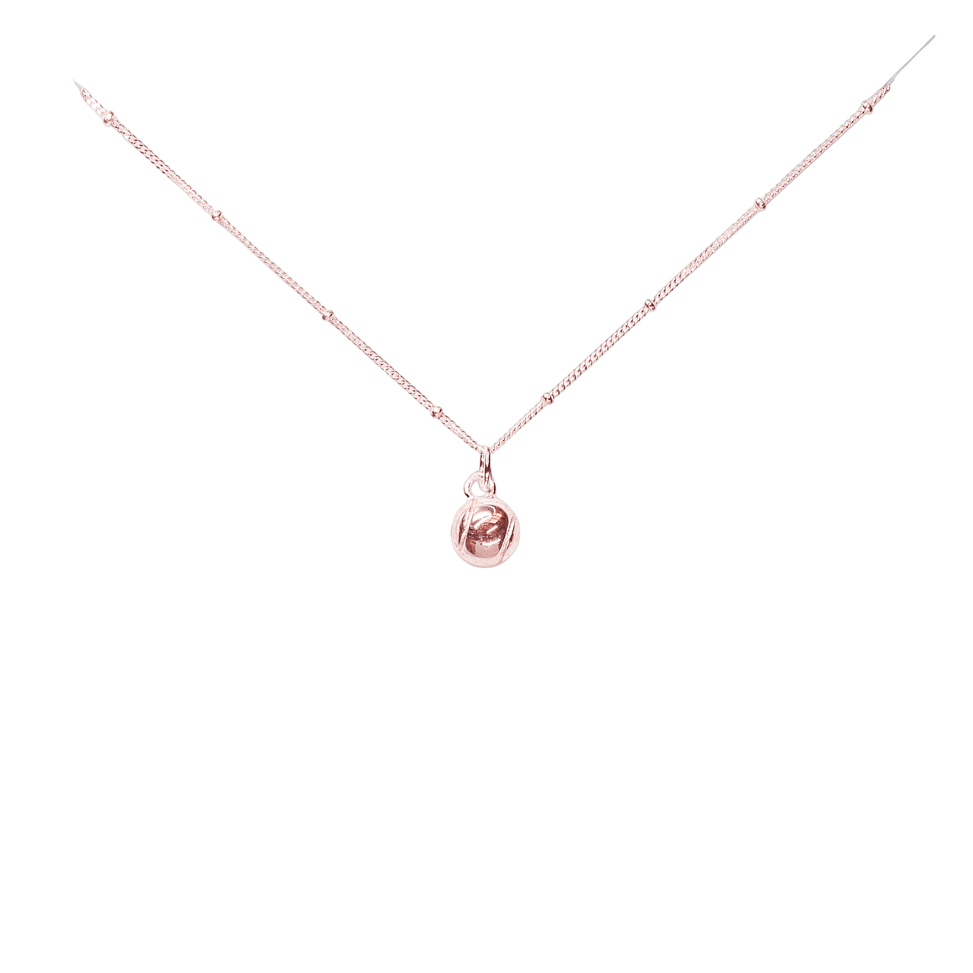 CC Sport Rose Gold Tennis Charm Necklace