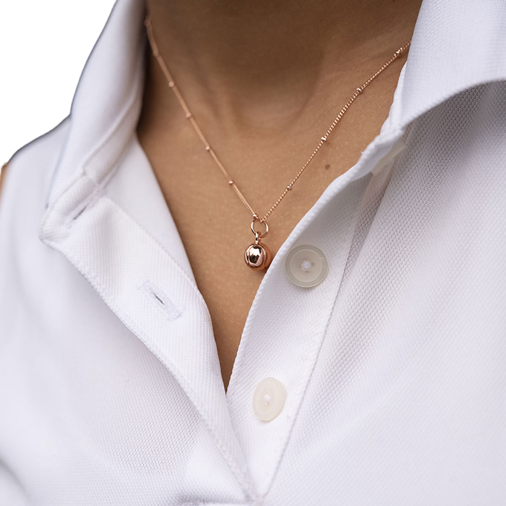 CC Sport Rose Gold Tennis Charm Necklace