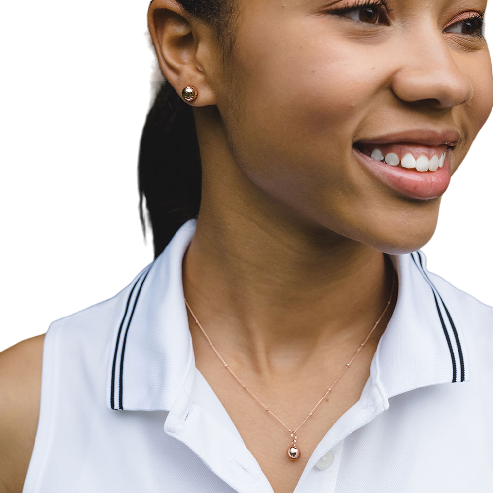 CC Sport Rose Gold Tennis Necklace and Earrings Gift Set