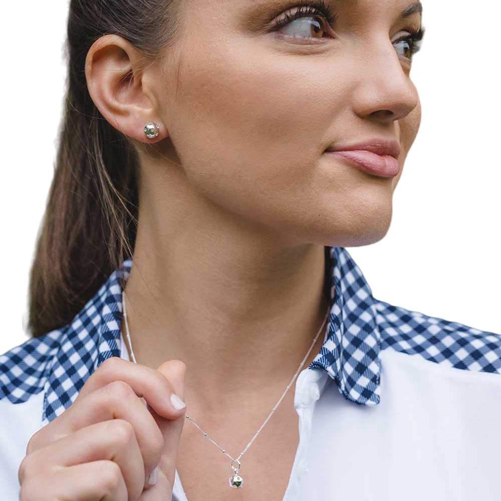 CC Sport Silver Pickleball Charm Necklace