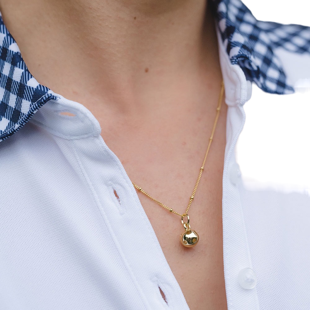 CC Sport Gold Pickleball Charm Necklace