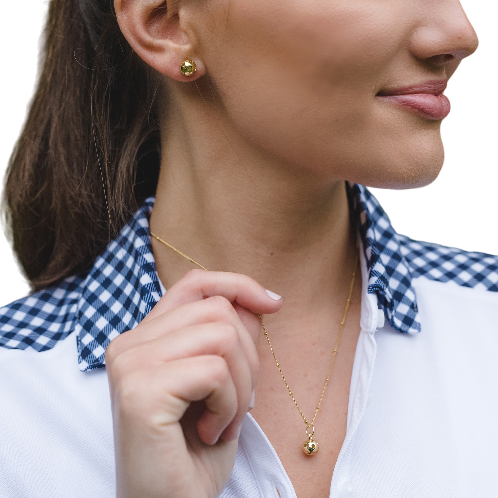CC Sport Gold Pickleball Charm Necklace