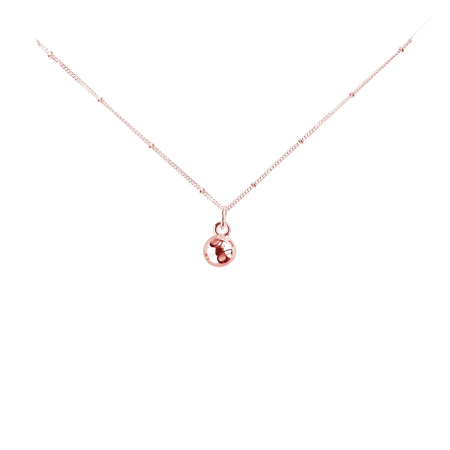 CC Sport Rose Gold Pickleball Charm Necklace
