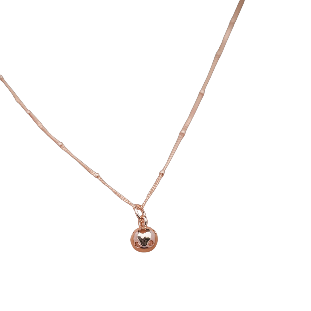 CC Sport Rose Gold Pickleball Charm Necklace
