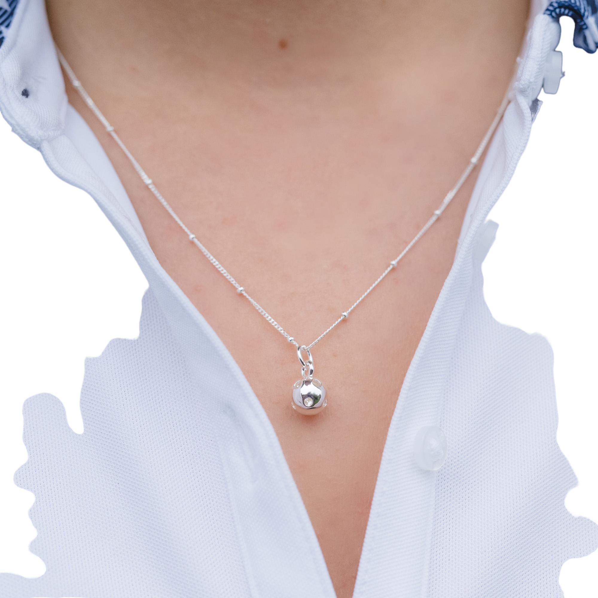 CC Sport Silver Pickleball Necklace and Earrings Gift Set