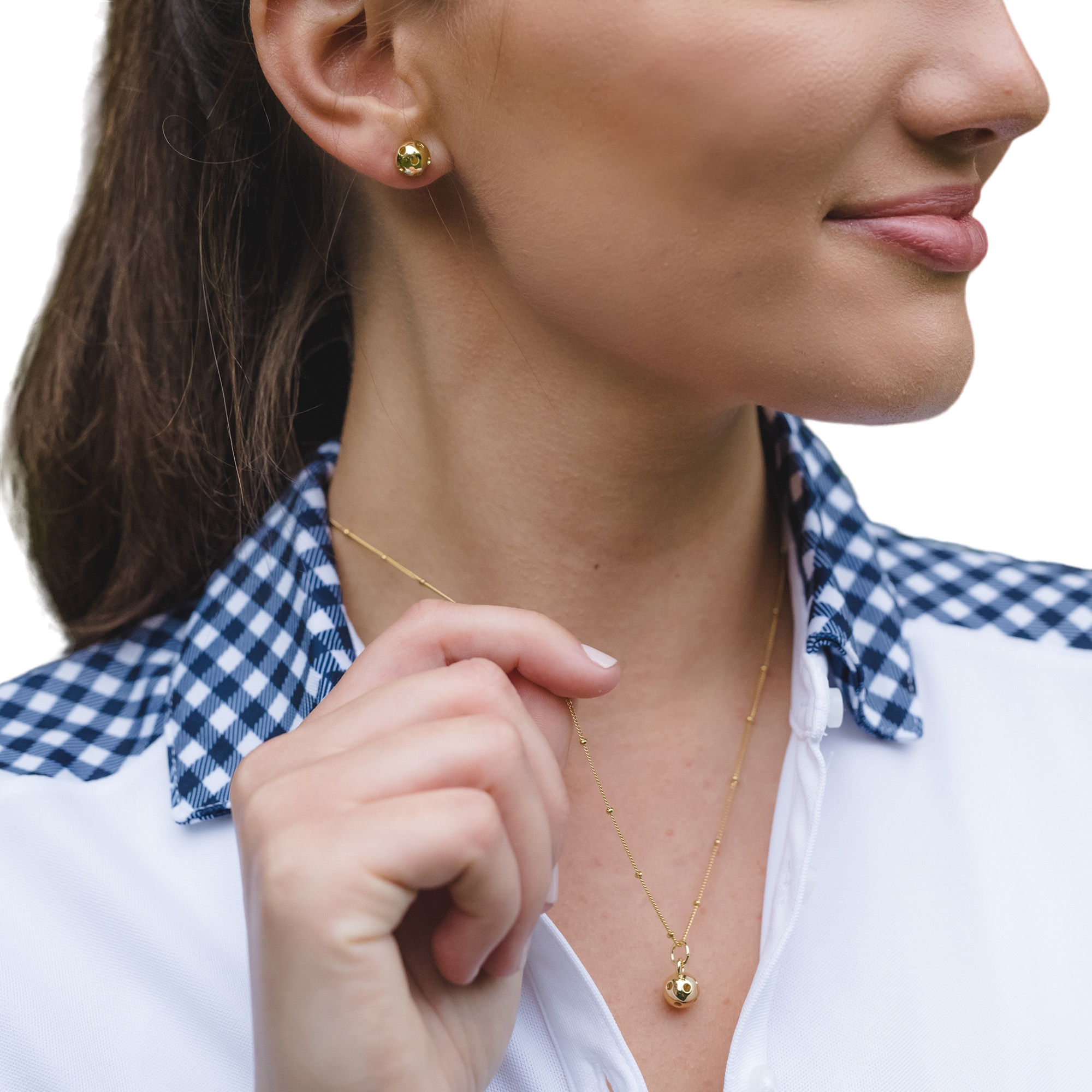 CC Sport Gold Pickleball Necklace and Earrings Gift Set