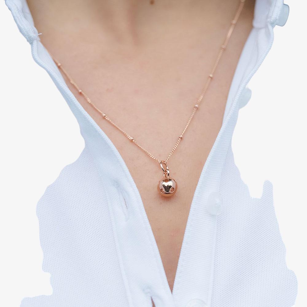 CC Sport Rose Gold Pickleball Necklace and Earrings Gift Set