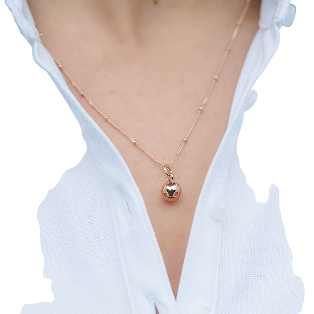 CC Sport Rose Gold Pickleball Necklace and Earrings Gift Set