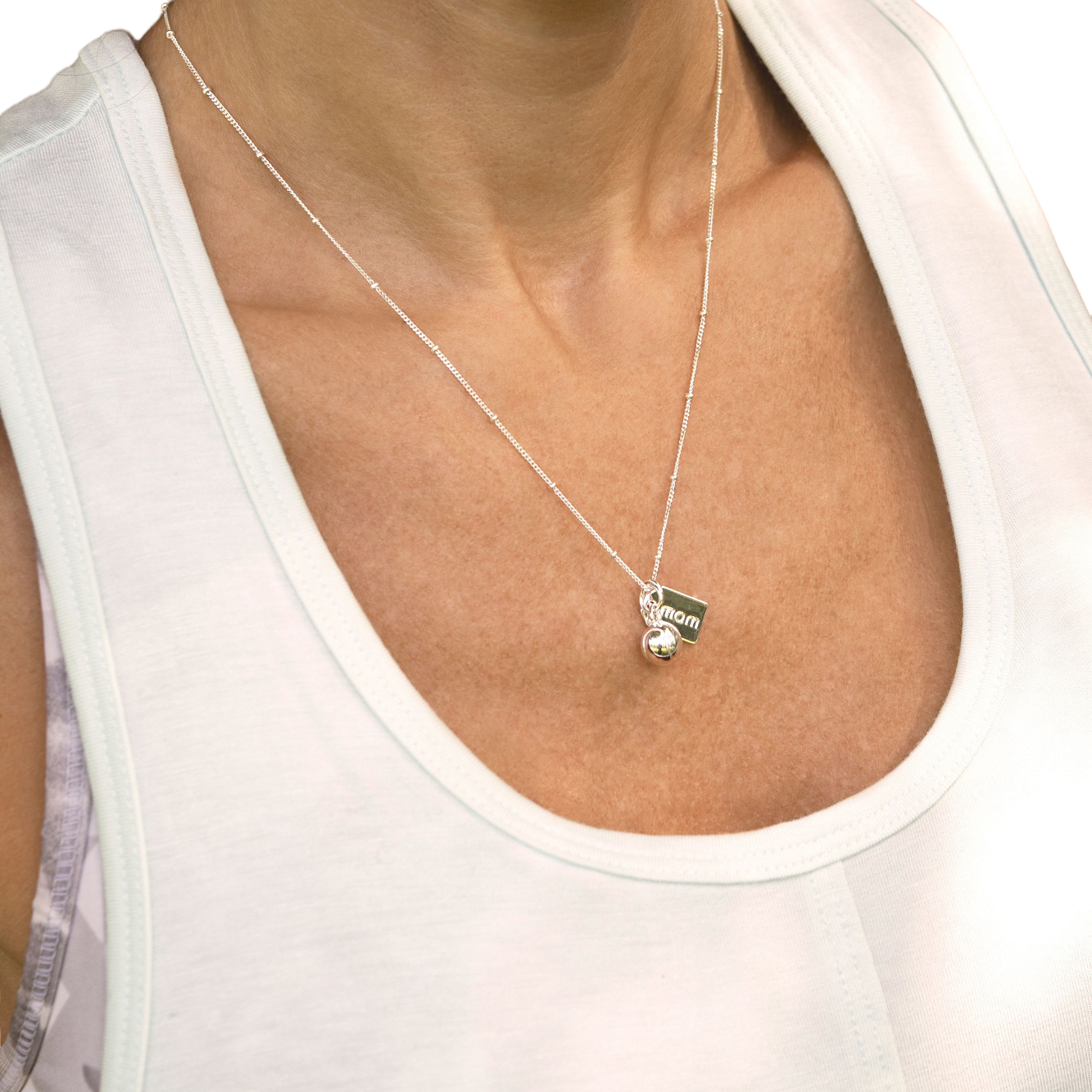 CC Sport Tennis Mom Double Charm Necklace