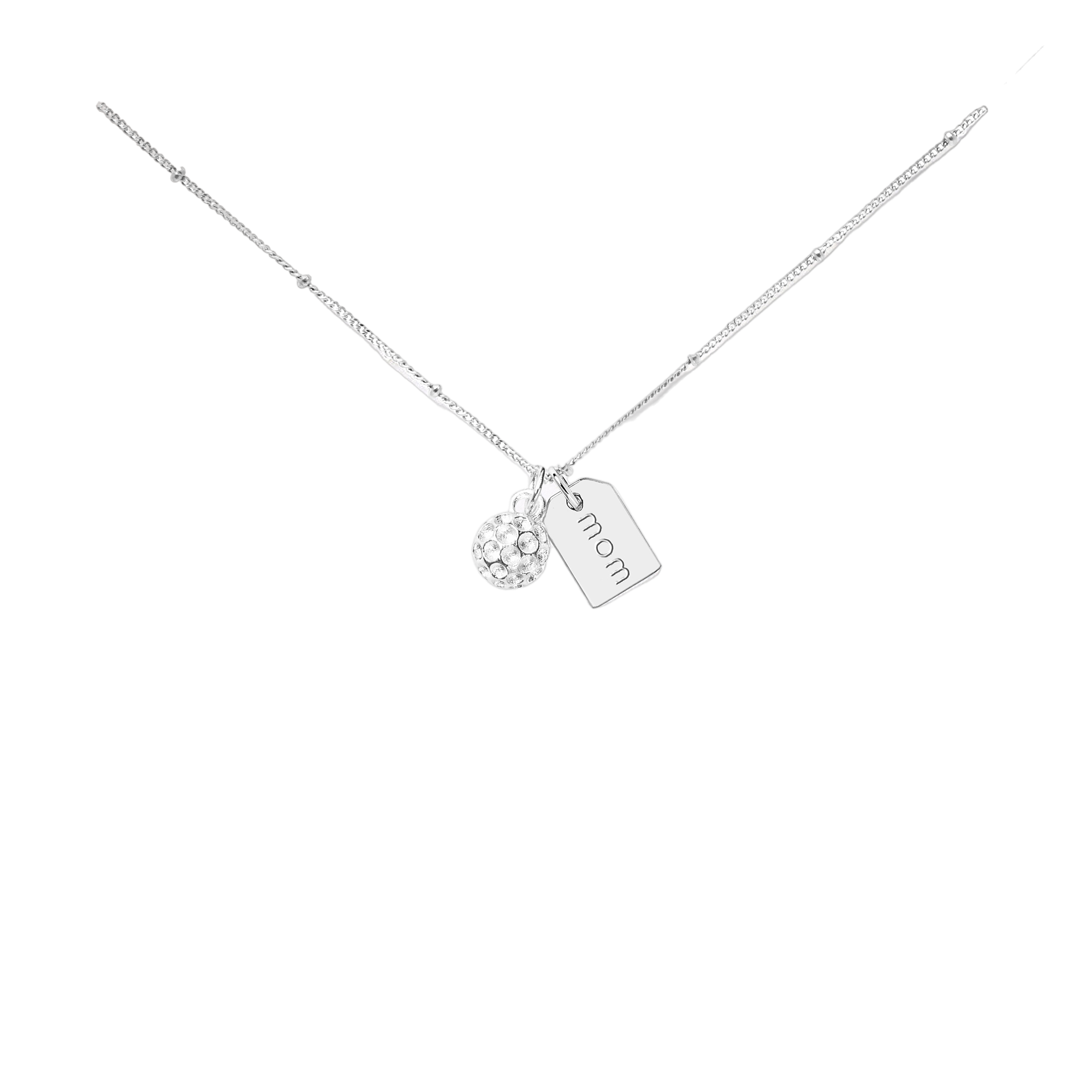CC Sport Golf Mom Double Charm Necklace