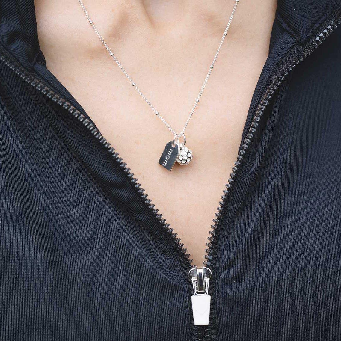 CC Sport Golf Mom Double Charm Necklace