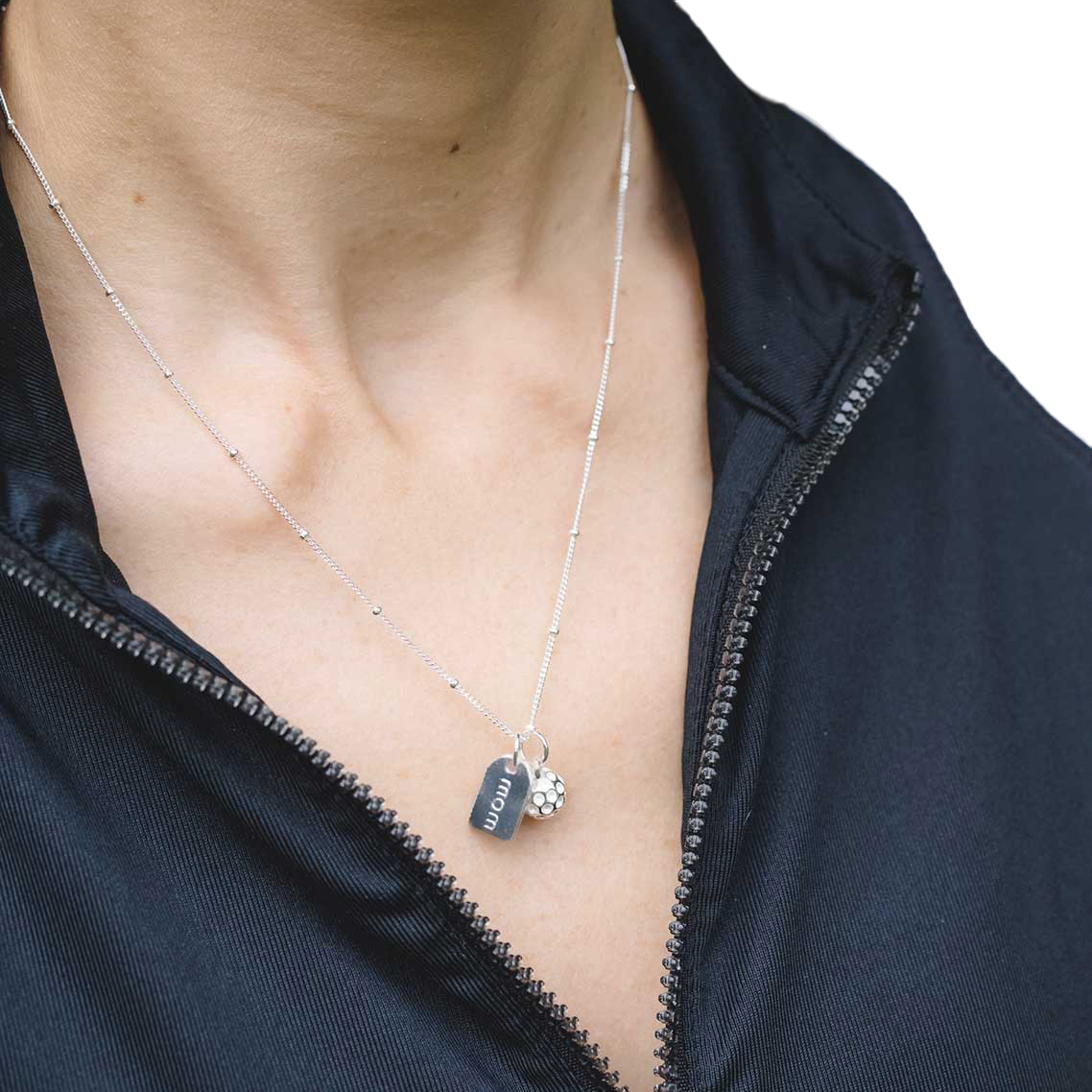 CC Sport Golf Mom Double Charm Necklace