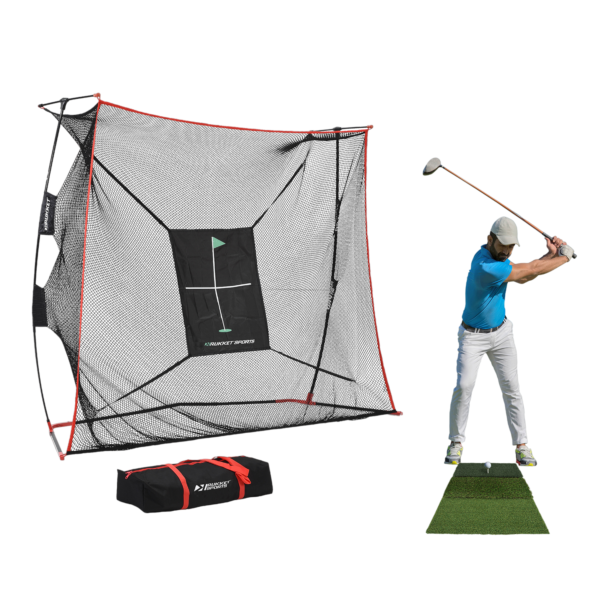Haack Pro Golf Net w/ Tri-Turf Mat