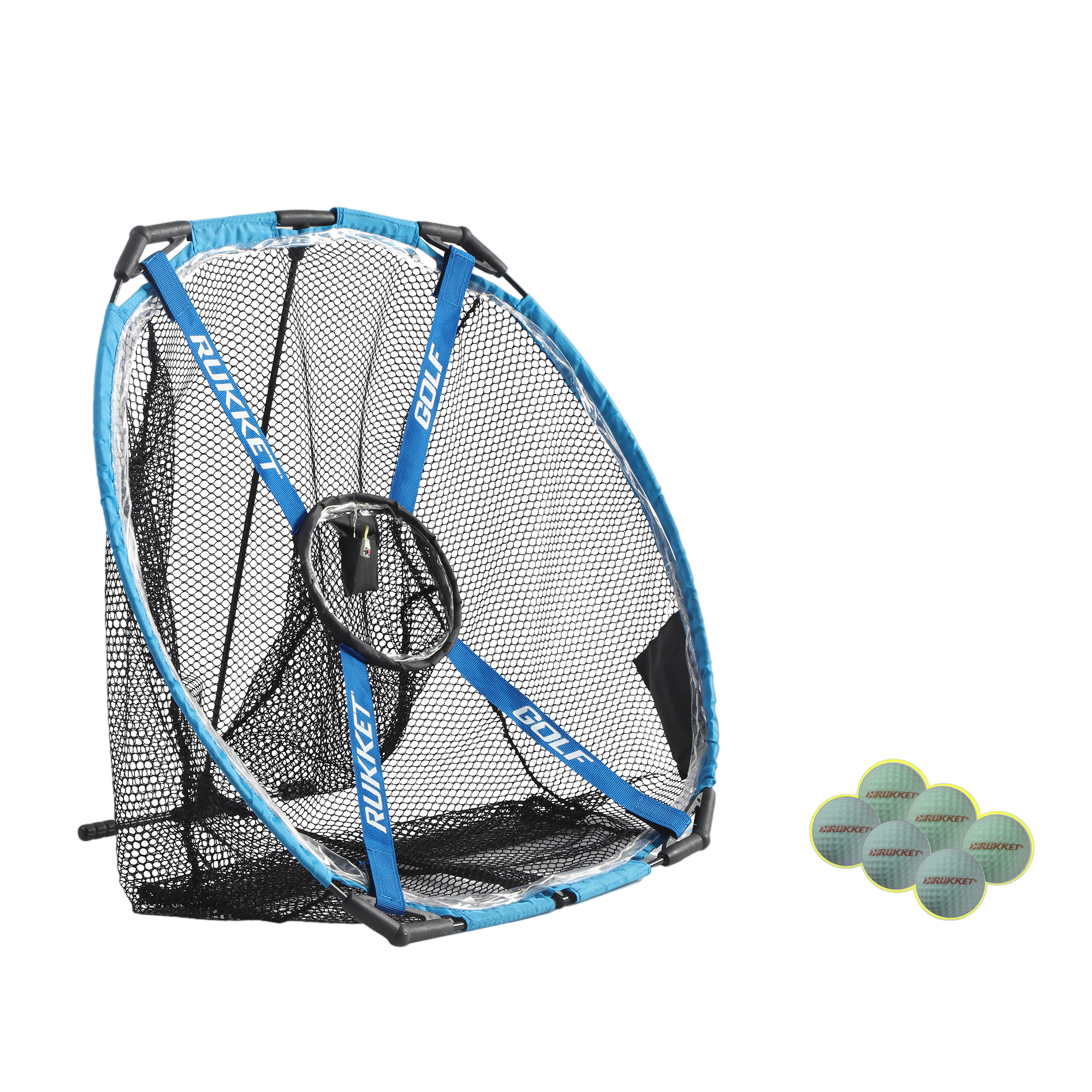 Haack Pro Light-Up Chipping Net with 6 Tru-Spin Glow-in-the-Dark Practice Balls