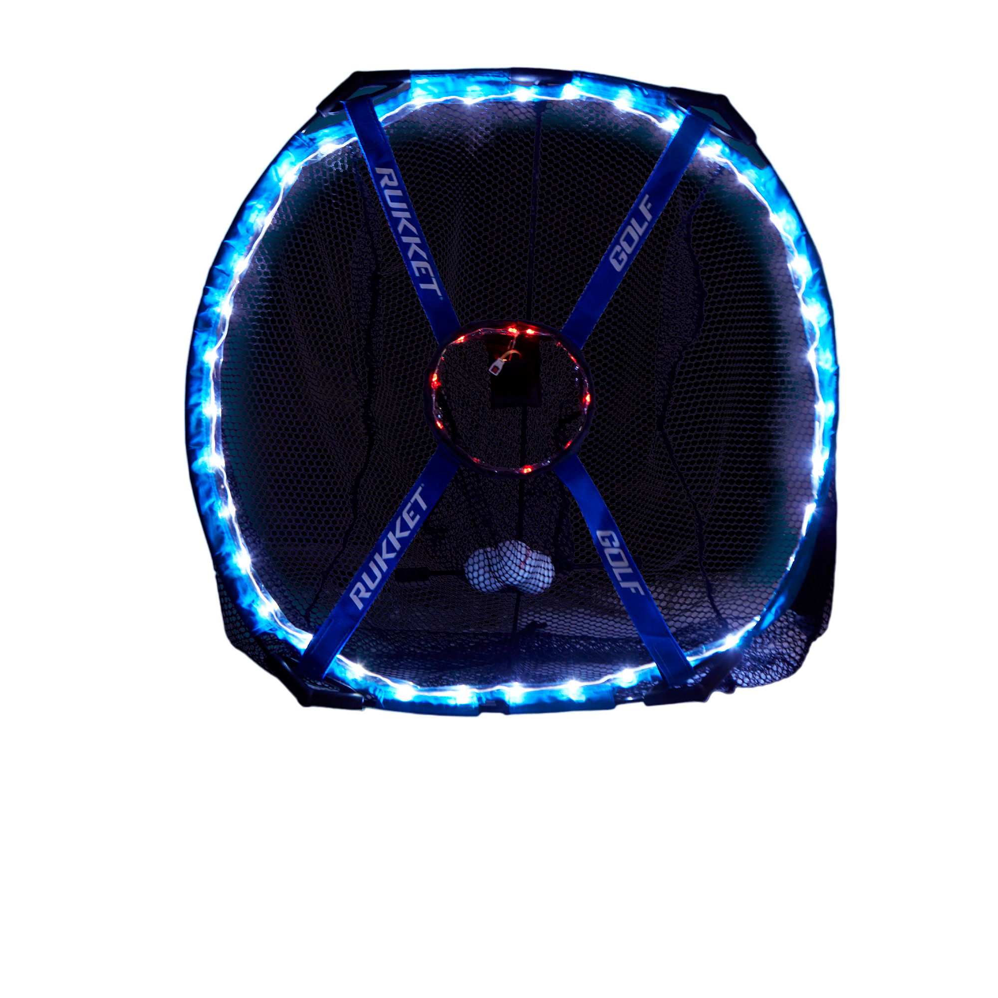 Haack Pro Light-Up Chipping Net with 6 Tru-Spin Glow-in-the-Dark Practice Balls