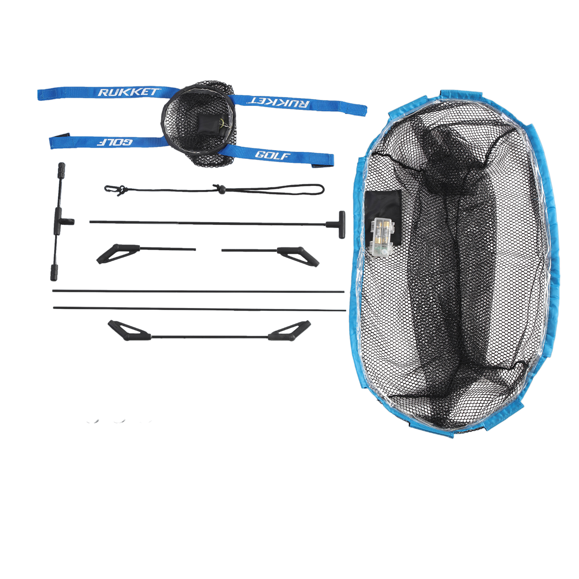 Haack Pro Light-Up Chipping Net with 6 Tru-Spin Glow-in-the-Dark Practice Balls