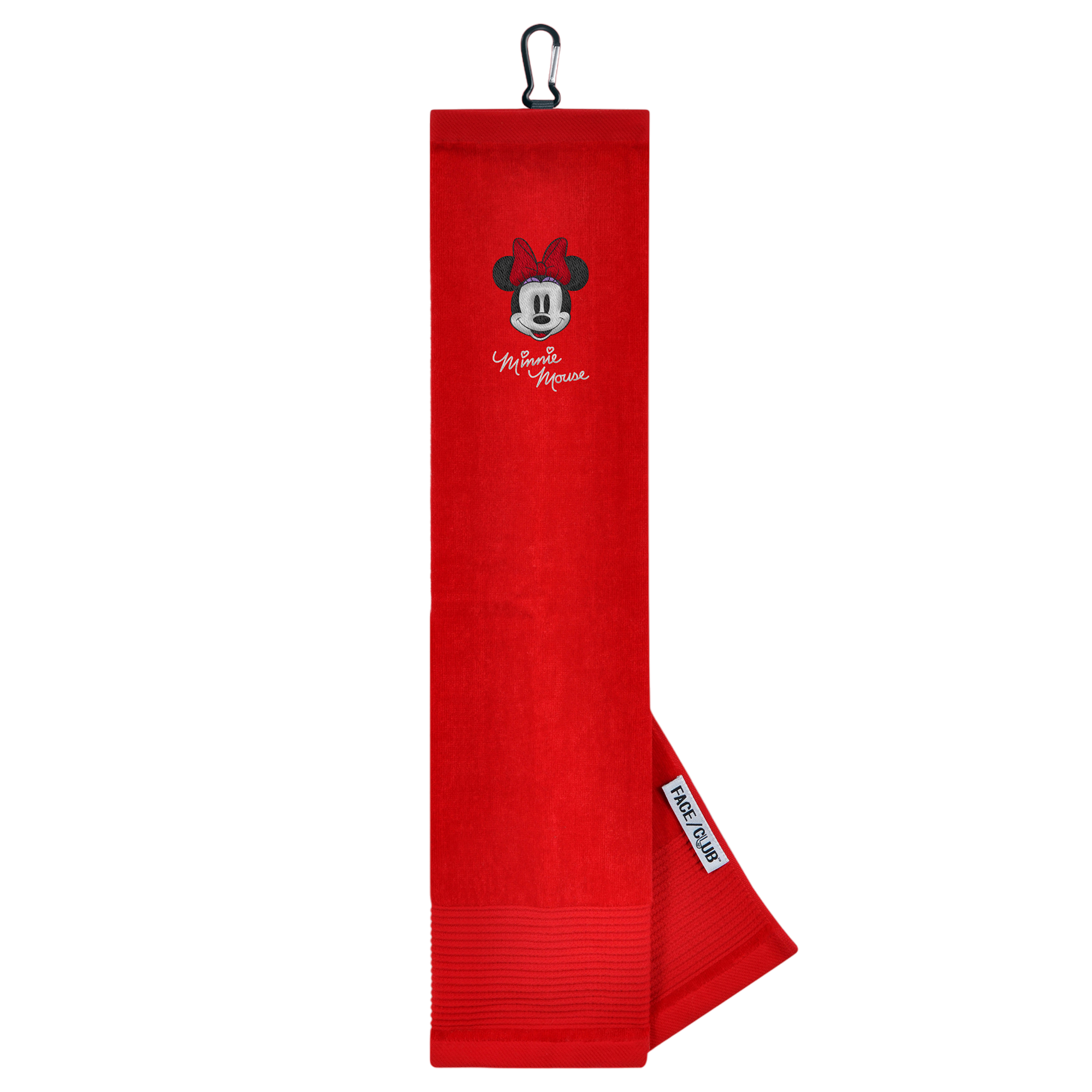 Team Effort Minnie Mouse Face/Club Tri-Fold Towel