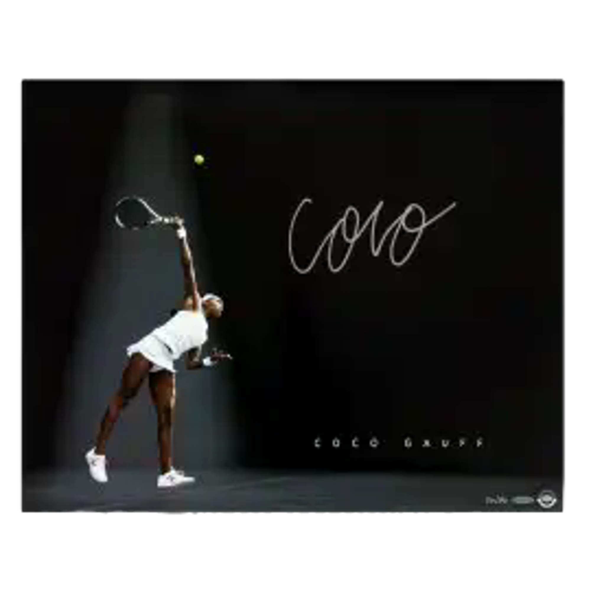 Coco Gauff Autographed “With Power” 20" x 16"