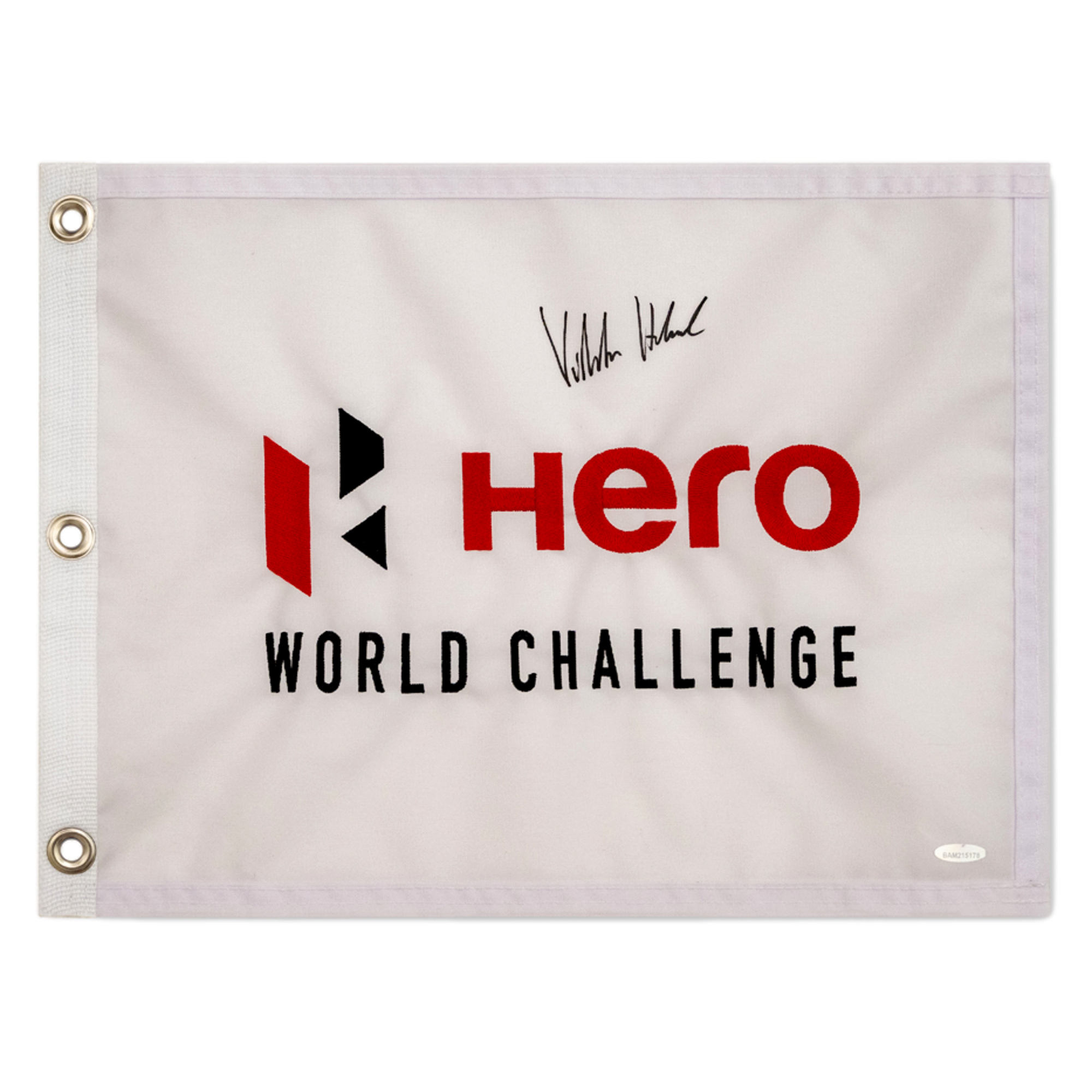 Viktor Hovland Autographed '21/'22 Hero World Championship Pin Flag