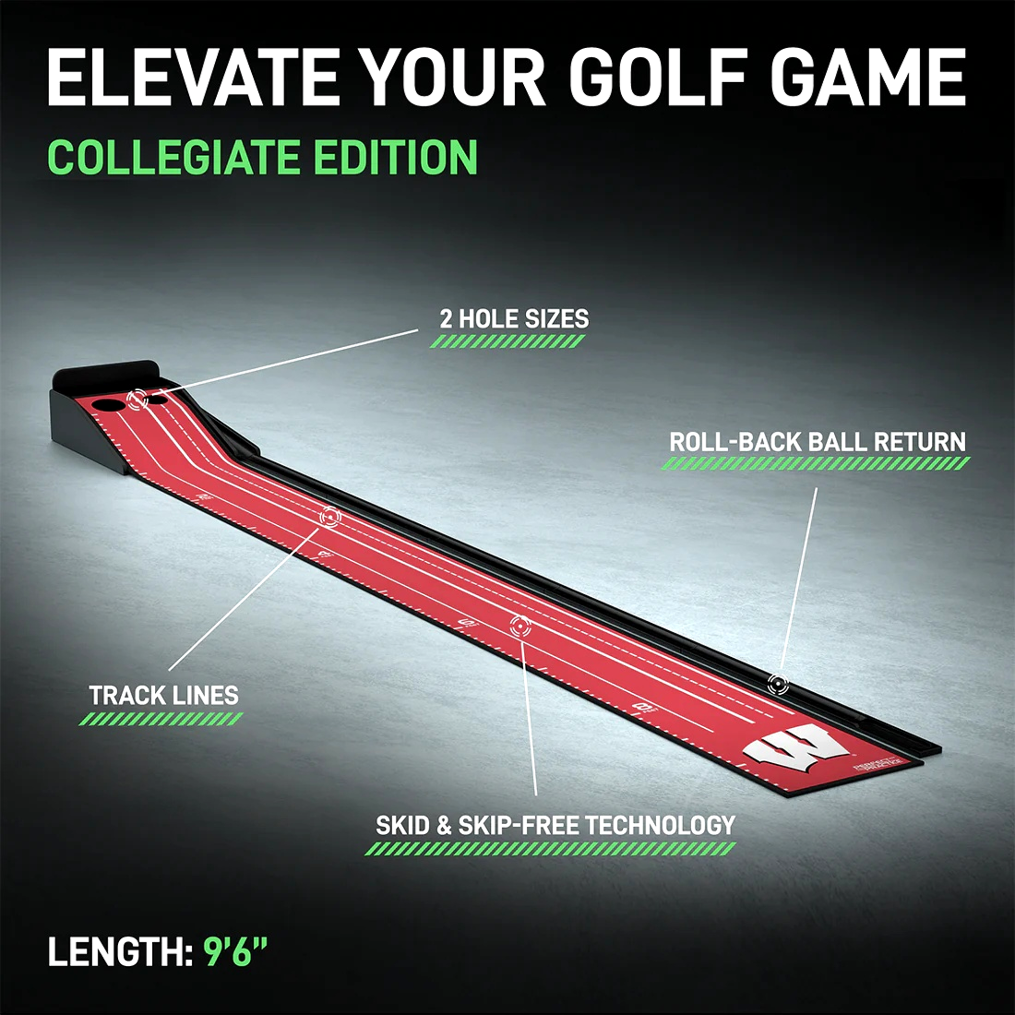 Wisconsin Collegiate Edition Putting Mat