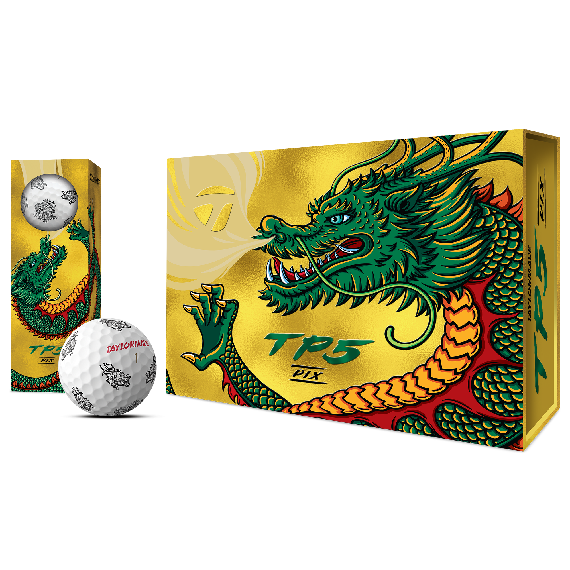 TaylorMade TP5 Pix 3.0 Dragon 2024 Golf Balls | PGA TOUR
