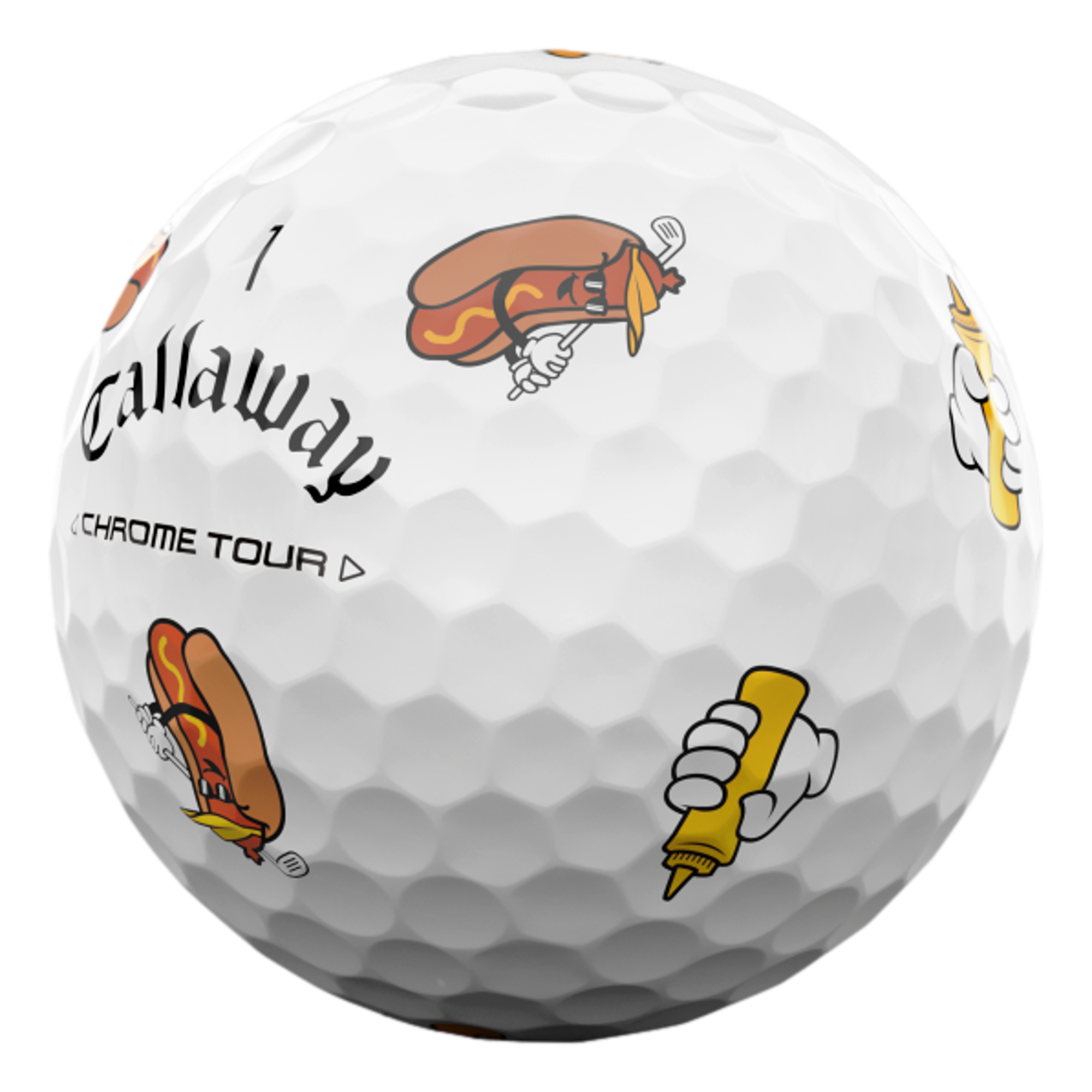 Callaway Chrome Tour Limited Edition Hot Dog 2024 Golf Balls | PGA