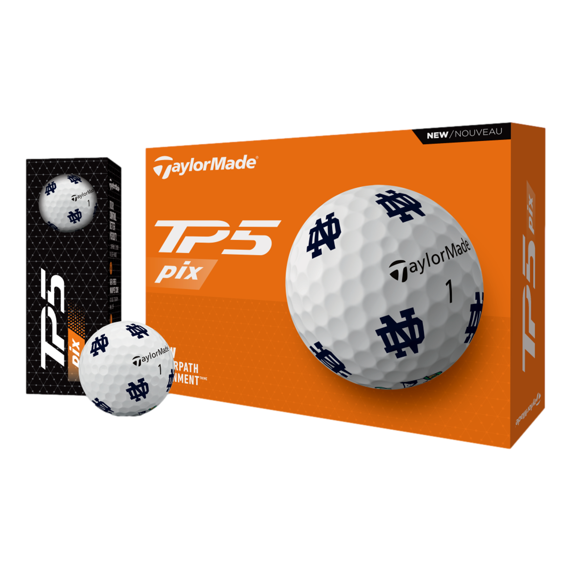 TaylorMade TP5 Pix 3.0 2024 Notre Dame Golf Balls | PGA TOUR