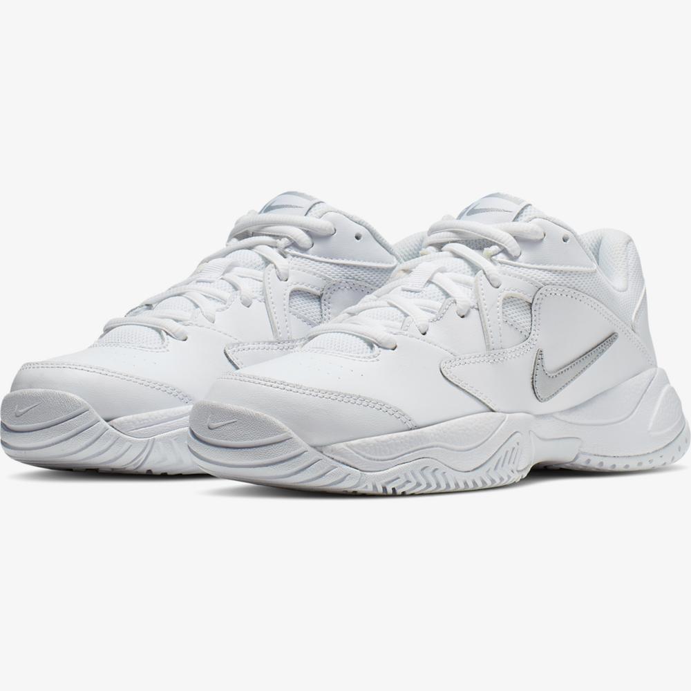 NikeCourt Lite 2 Women's Hard Court Tennis Shoe - White/Silver