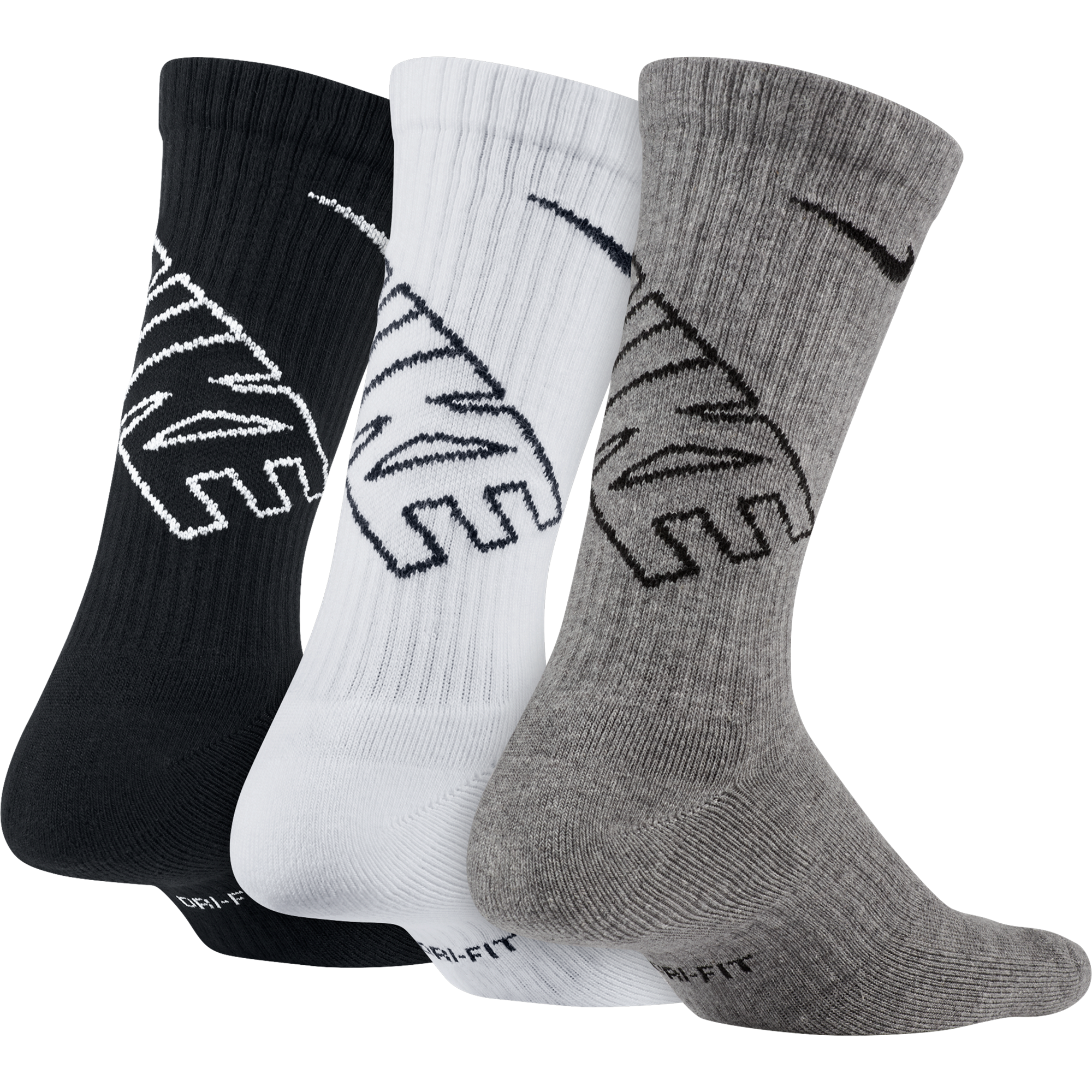 Nike Kids Performance Cushioned Crew Training Socks (3 Pair)