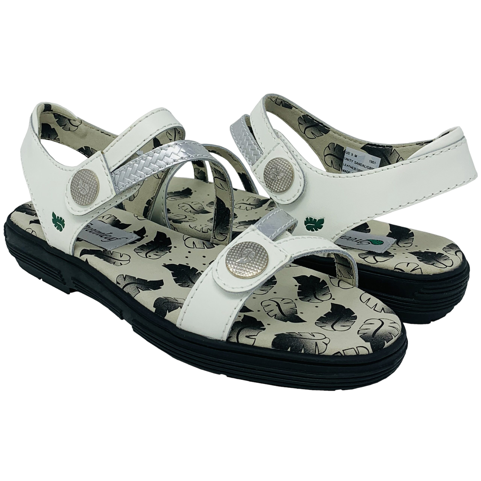 Unity Women's Spikeless Golf Sandal - White/Silver
