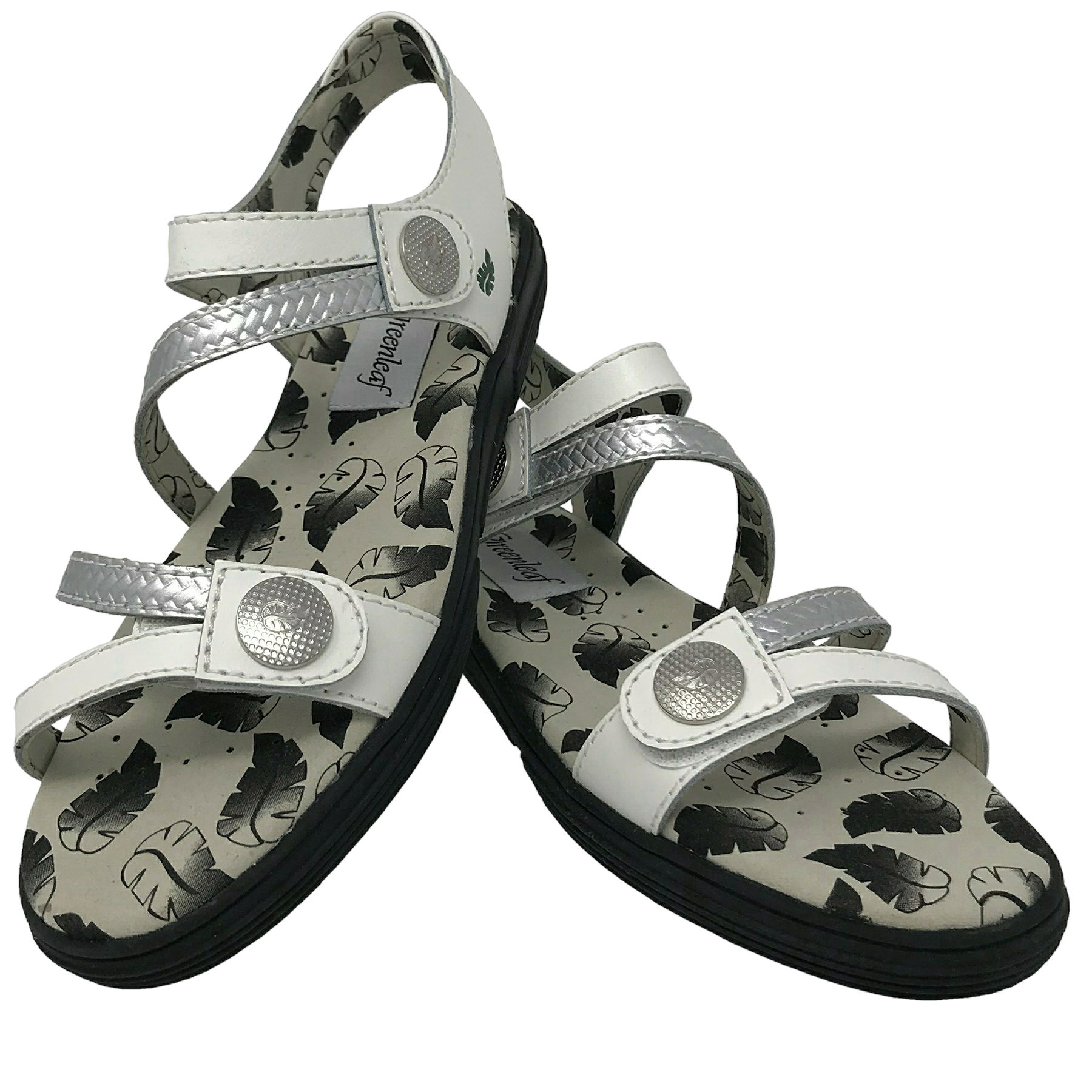Unity Women's Spikeless Golf Sandal - White/Silver
