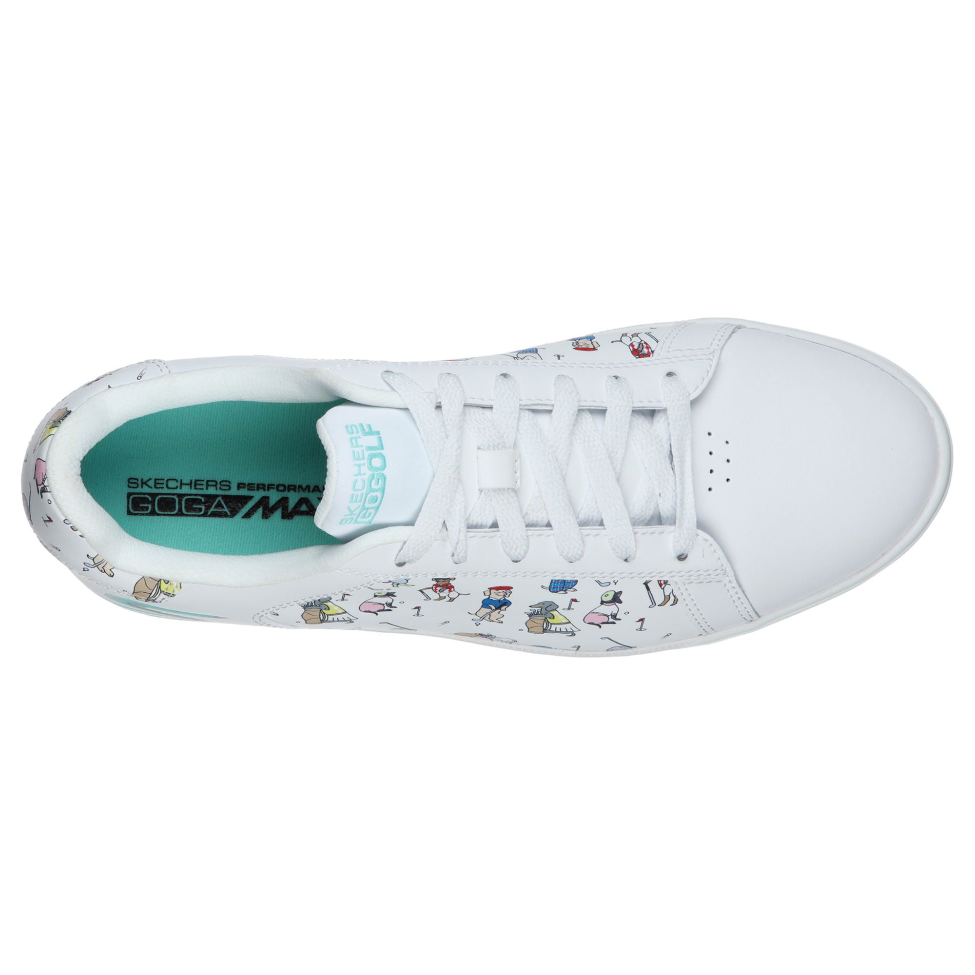 GO GOLF Drive 4 Dogs at Play Women's Golf Shoe - White/Blue
