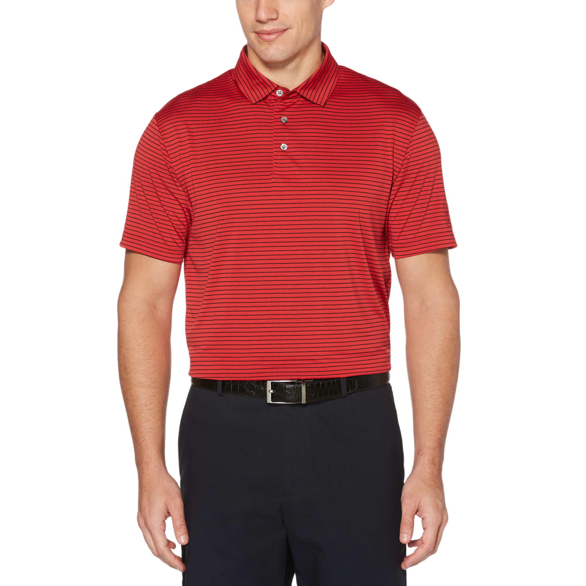 Feeder Stripe Men's Short Sleeve Golf Polo Shirt