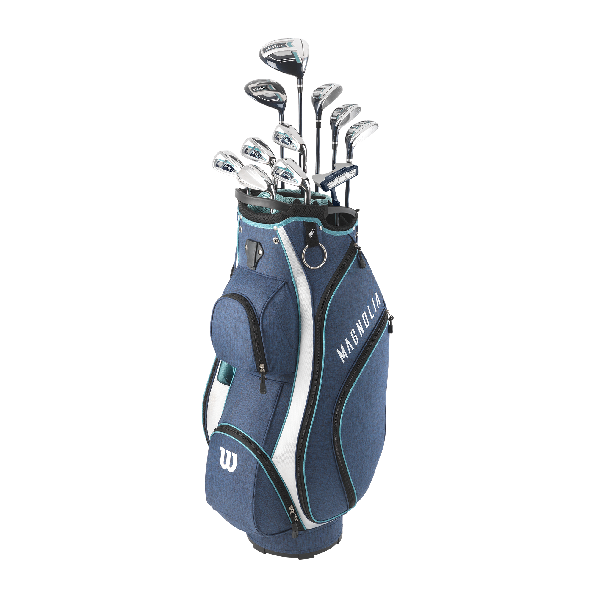 Wilson Magnolia Navy Package Set w/ Cart Bag