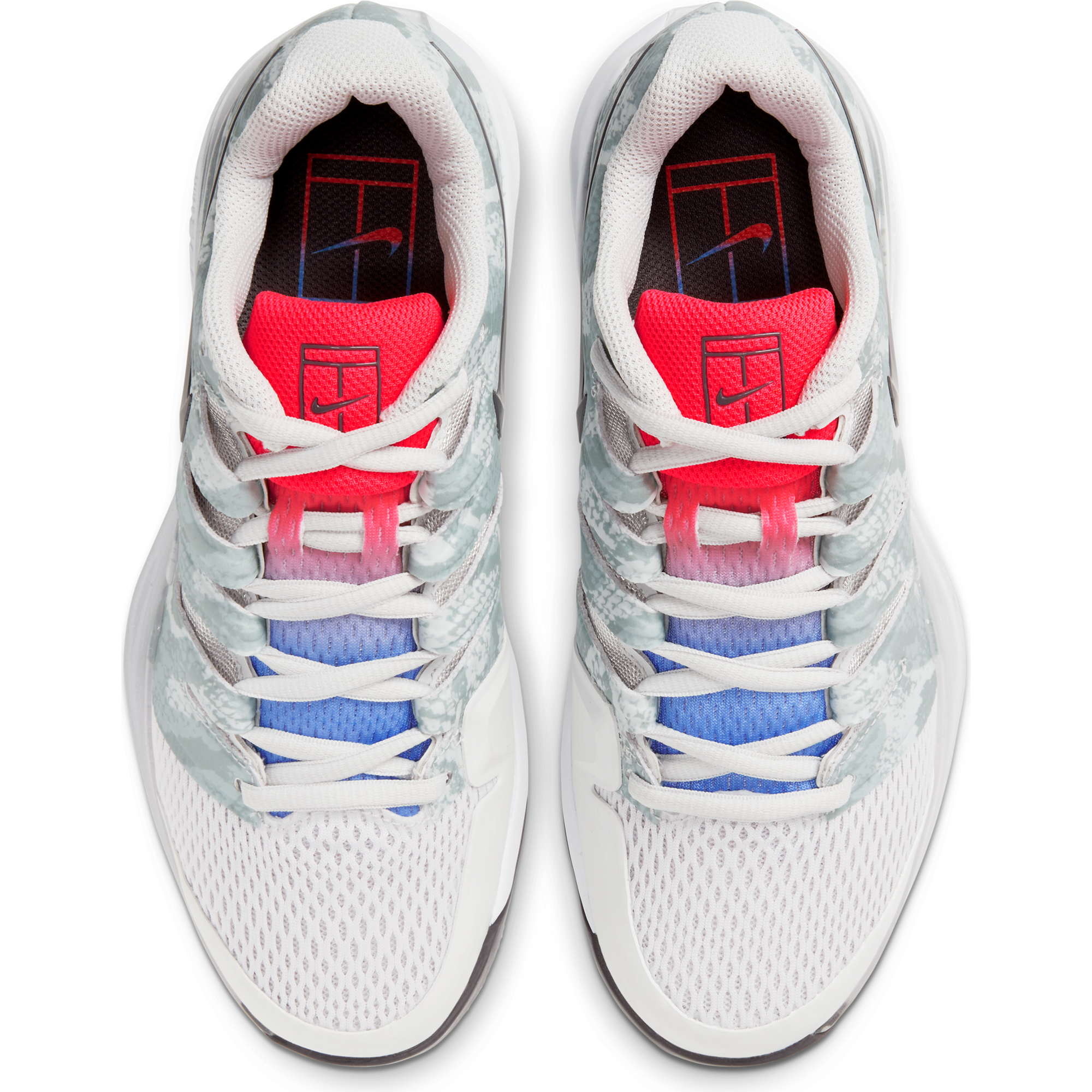 NikeCourt Air Zoom Vapor X Women's Tennis Shoe - Grey/Red