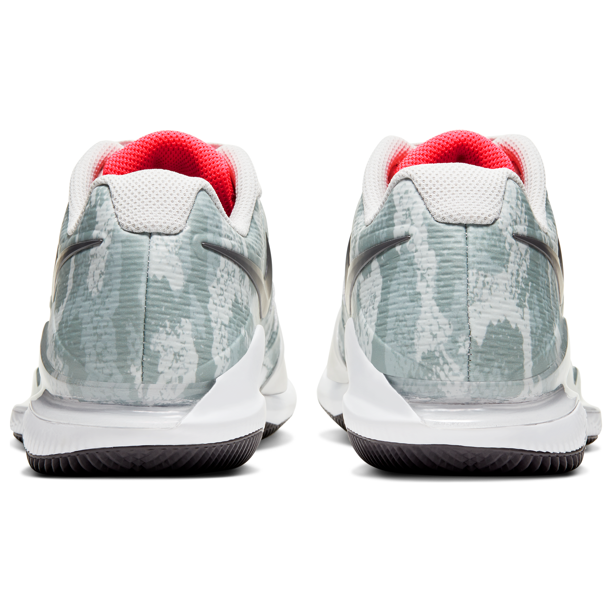 NikeCourt Air Zoom Vapor X Women's Tennis Shoe - Grey/Red