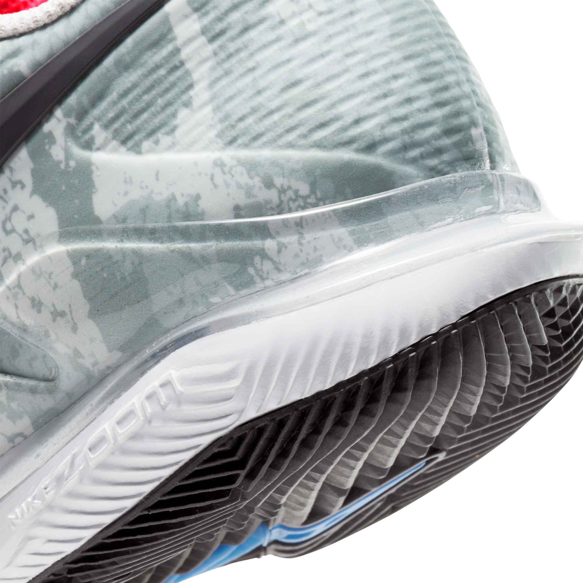 NikeCourt Air Zoom Vapor X Women's Tennis Shoe - Grey/Red