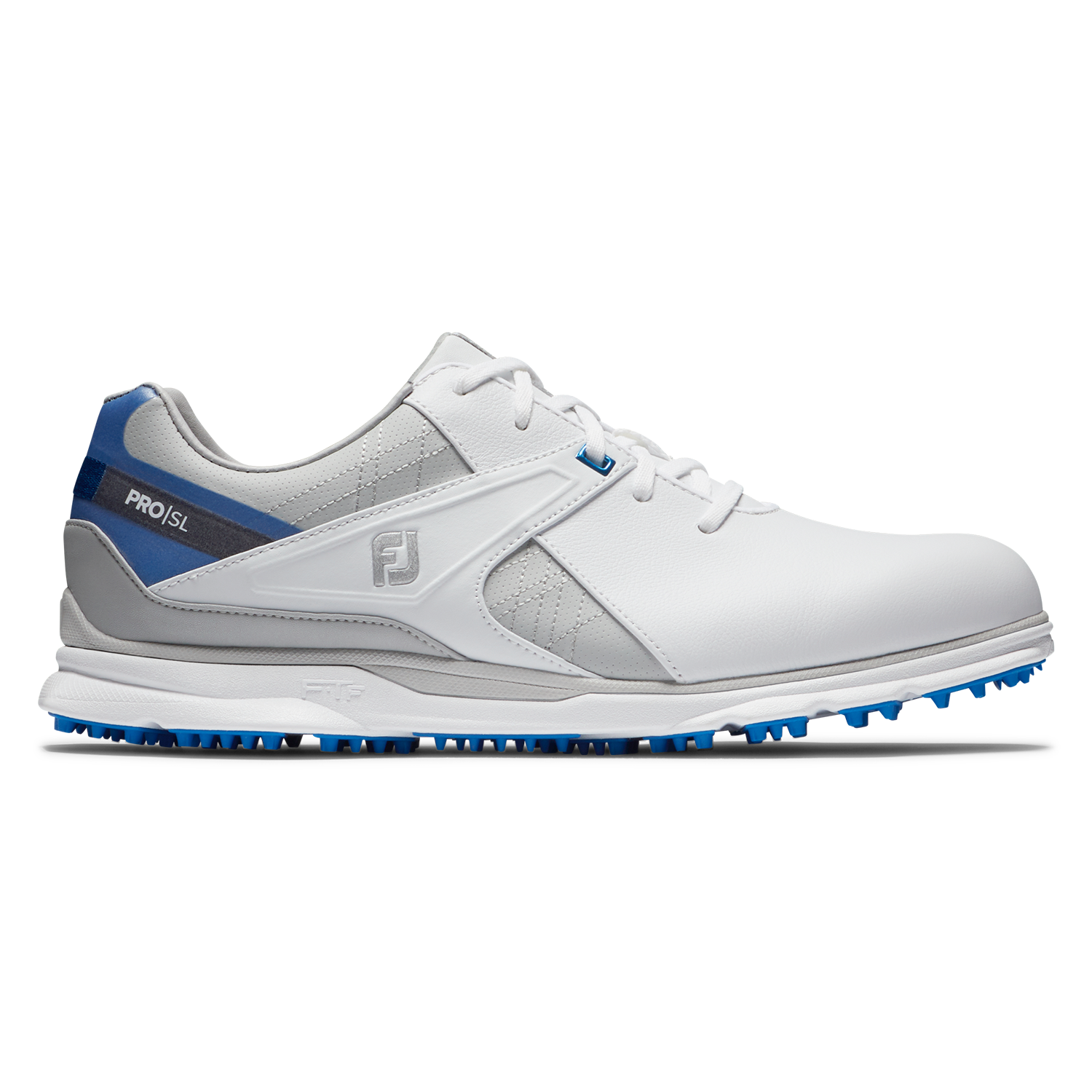 FootJoy Pro SL Golf Shoes White Blue Spikeless Waterproof Men\'s 10.5 Medium FOOTJOY PRO SL -- WHITE/NAVY – New York Golf Center main image 2