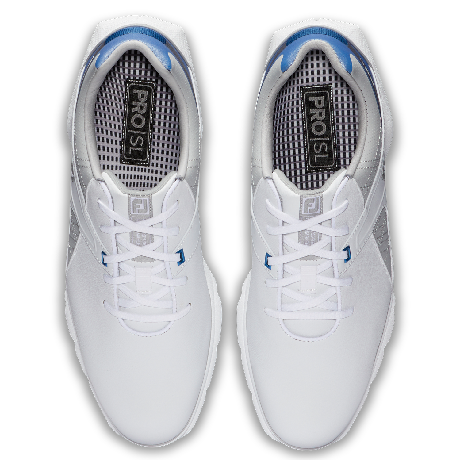FootJoy Pro SL Golf Shoes White Blue Spikeless Waterproof Men\'s 10.5 Medium FOOTJOY PRO SL -- WHITE/NAVY – New York Golf Center main image 3