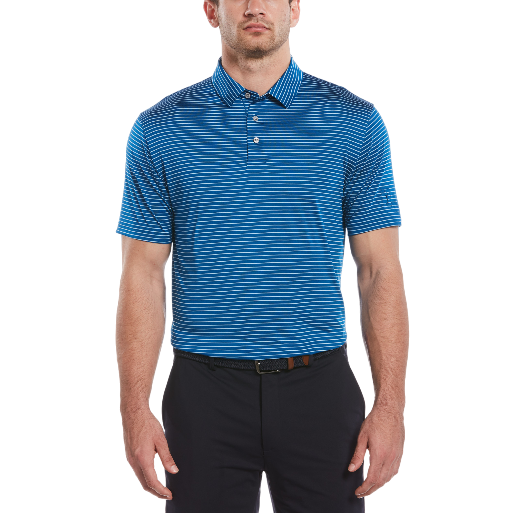 Feeder Stripe Men's Short Sleeve Golf Polo Shirt