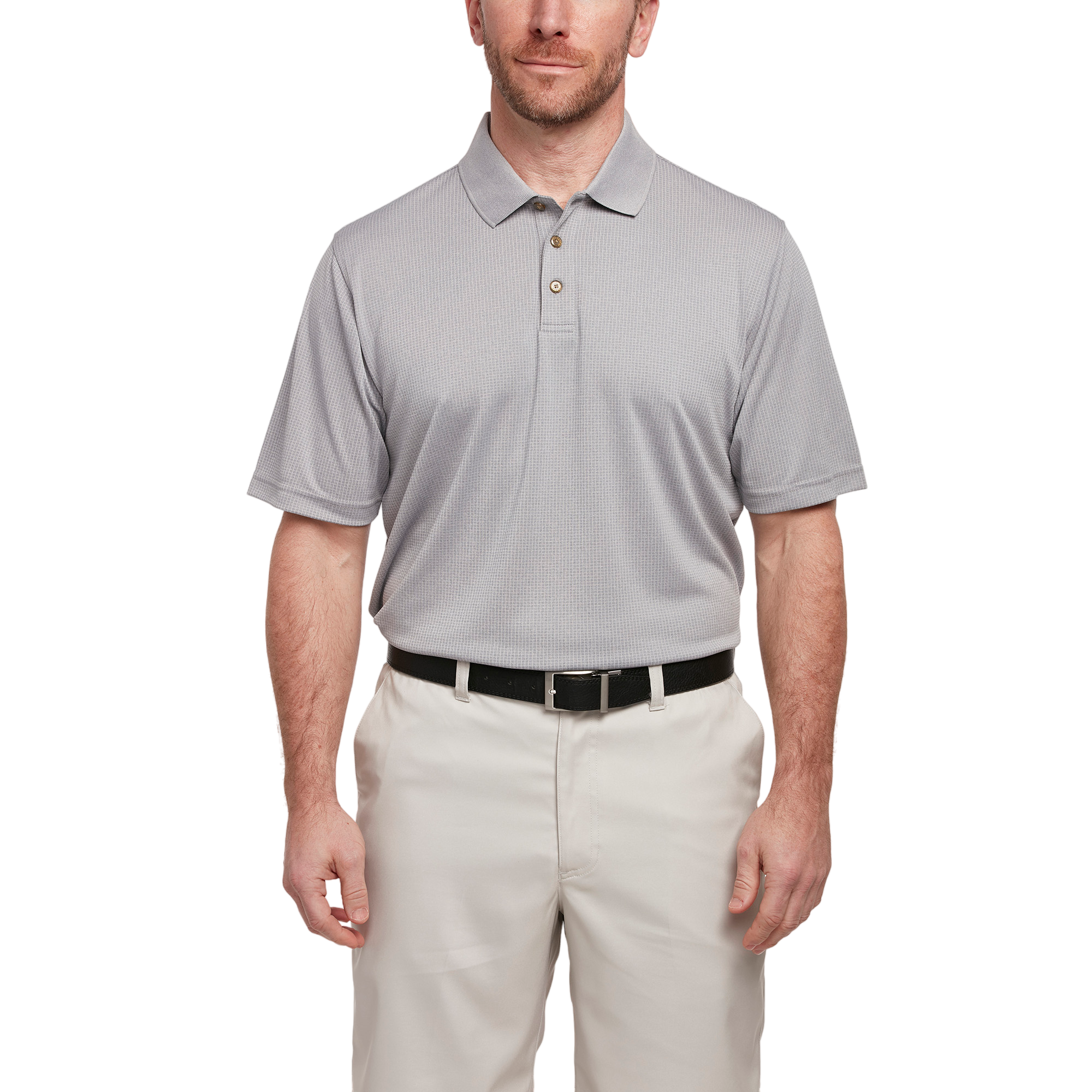 Short Sleeve Grid Polo