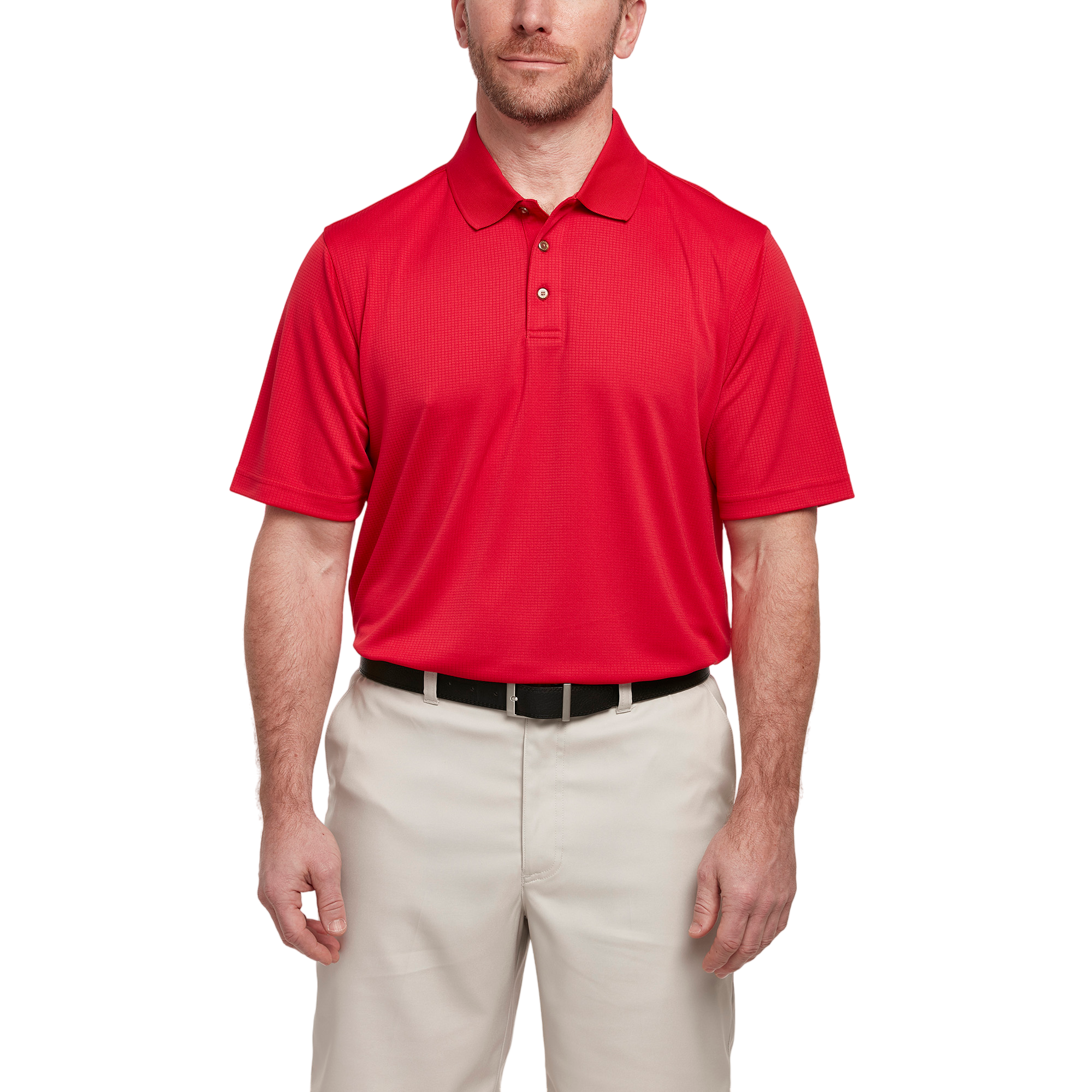 Short Sleeve Grid Polo