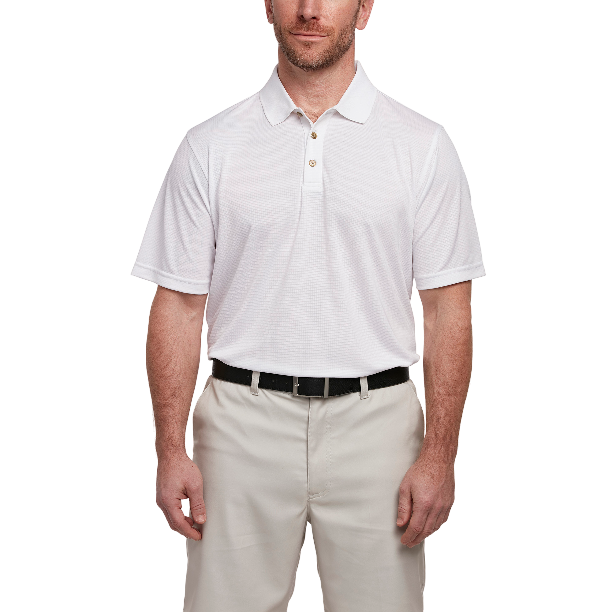 Short Sleeve Grid Polo