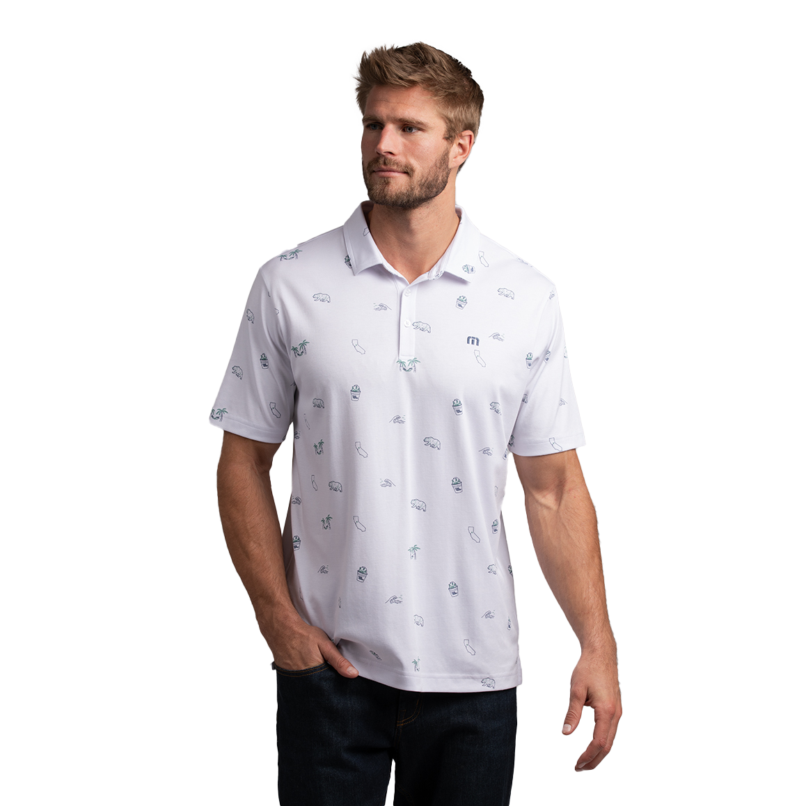 Pacific Shores Men's Short Sleeve Golf Polo Shirt