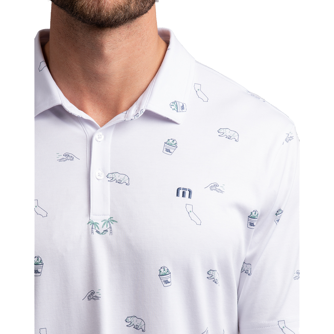 Pacific Shores Men's Short Sleeve Golf Polo Shirt