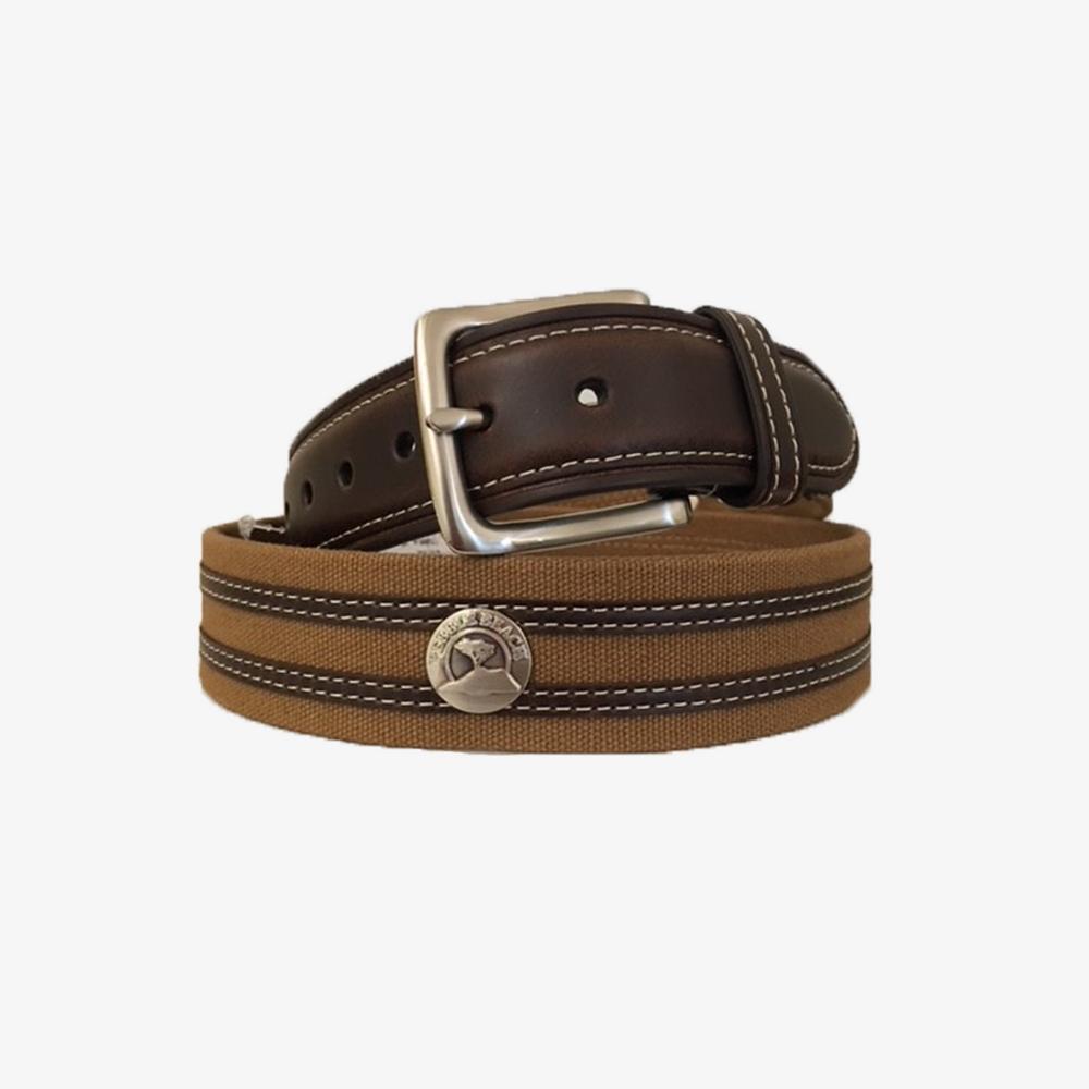 Leather/Canvas Concho Belt