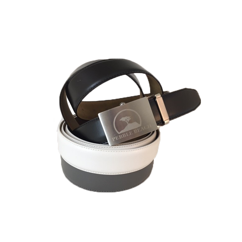 Leather Plaque Buckle One Size Men's Golf Belt