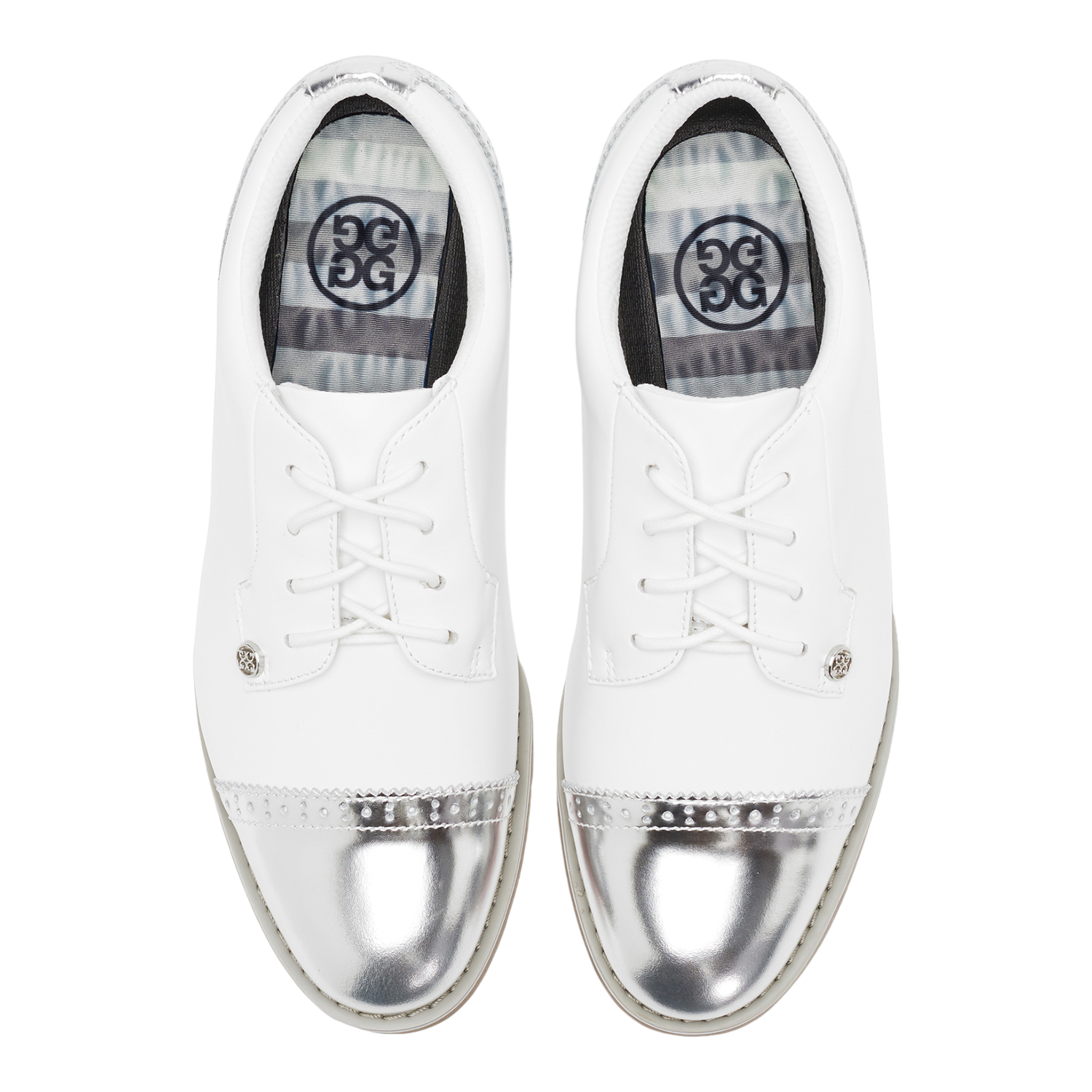 Cap Toe Gallivanter Women's Golf Shoe - White/Silver