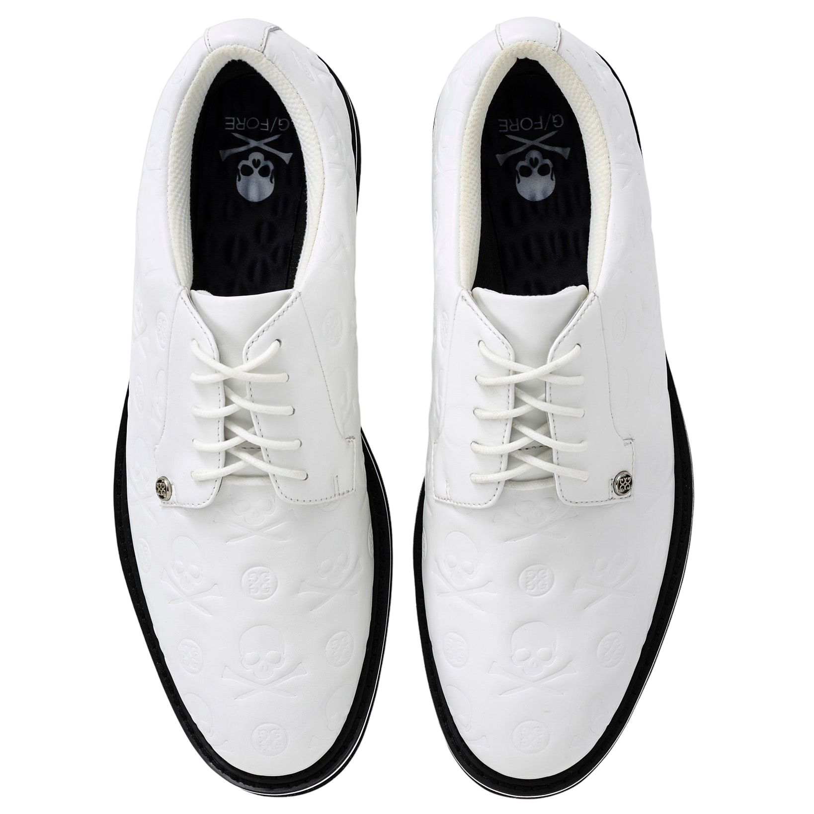 G/FORE Skull Embossed Gallivanter Men's Golf Shoe - White/Black